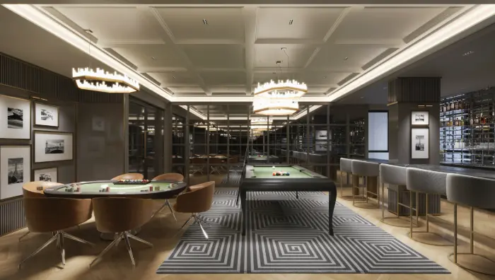 Sala de jogos e bar