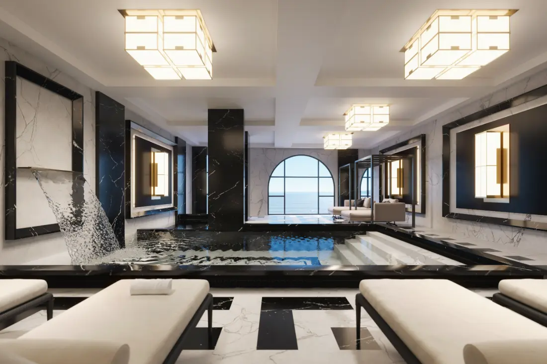 Piscina interna aquecida