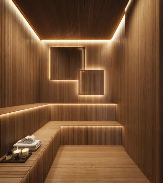 Sauna em madeira